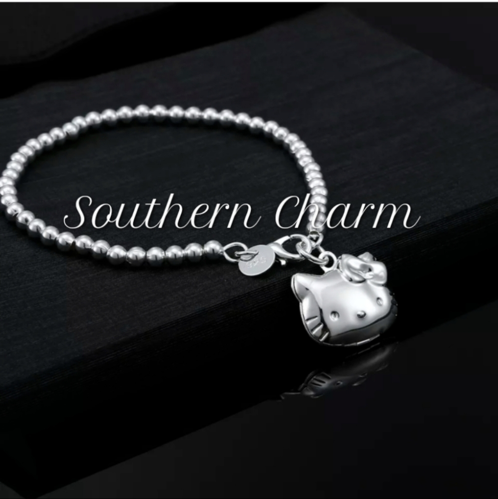 🆕 Sterling Silver Hello Kitty Bracelet. - Picture 3 of 7